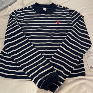 lululemon athletica Women’s Striped Crewneck Sweater in Navy and White